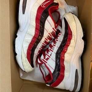 Red and White Athletic Sneakers